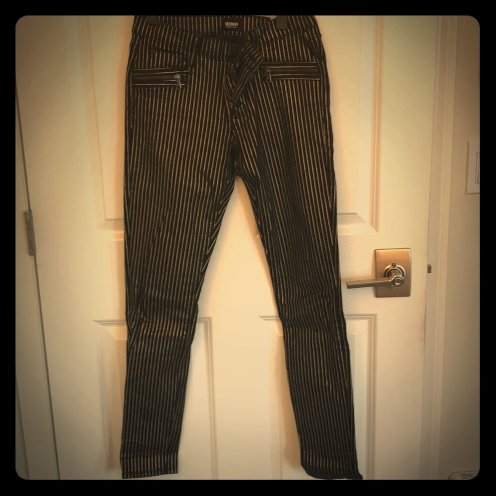 Hudson Gold stripe jeans